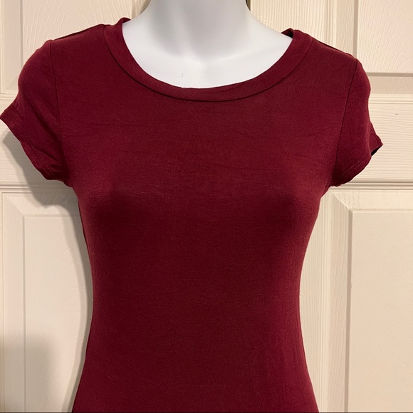 Wine color mini dress S - Picture 5 of 13